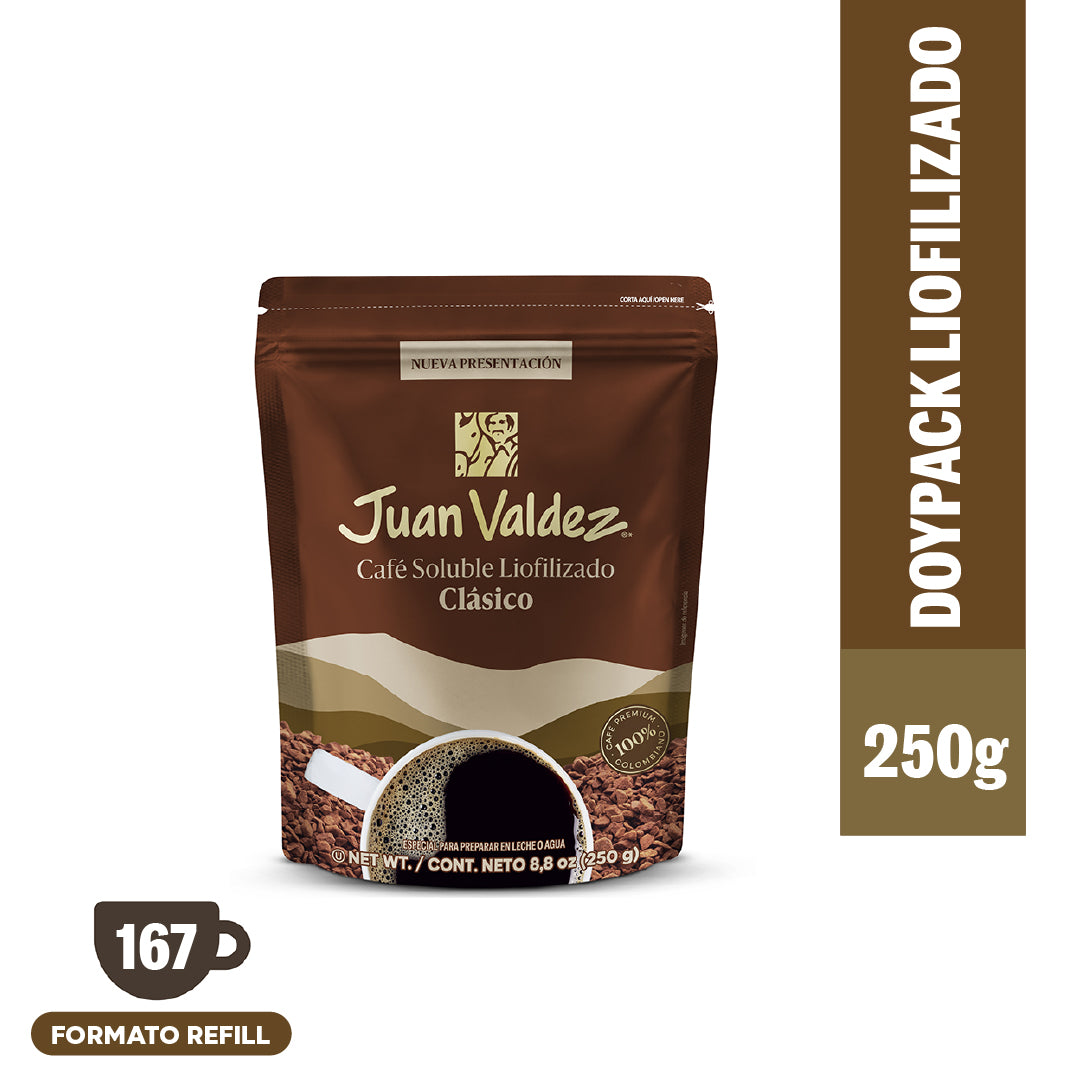 Caja Café Doypack Liofilizado Clásico 250g (6un)