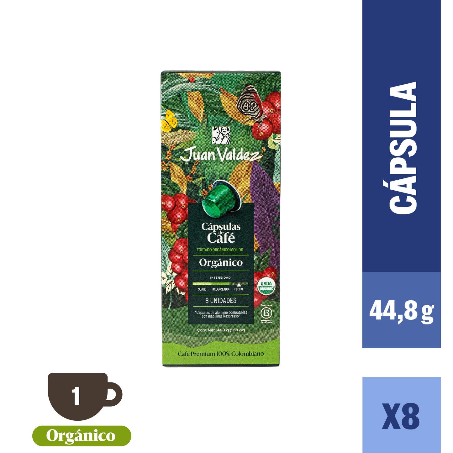 Cápsulas Espresso Organico x 8